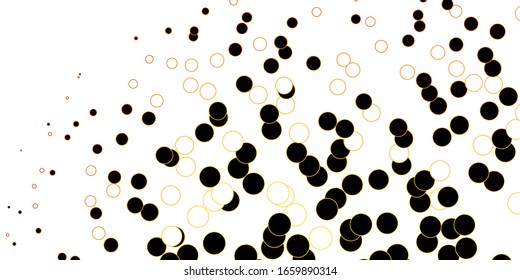 Dark Orange vector backdrop with dots. Abstract illustration with colorful spots in nature style. Design for posters, banners.