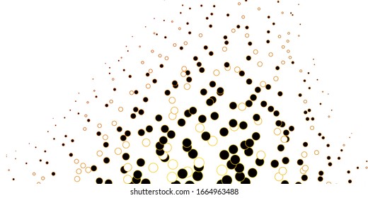 Dark Orange vector backdrop with dots. Modern abstract illustration with colorful circle shapes. Pattern for booklets, leaflets.