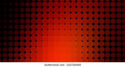 Dark Orange vector backdrop with dots. Glitter abstract illustration with colorful drops. New template for a brand book.