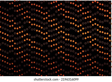 Dark Orange vector backdrop with dots. Modern abstract illustration with colorful water drops. Template for your brand book.