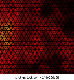 Dark Orange vector backdrop with lines, triangles. Triangles on abstract background with colorful gradient. Best design for posters, banners.