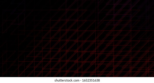 Dark Orange vector backdrop with lines. Modern abstract illustration with colorful lines. Pattern for ads, commercials.