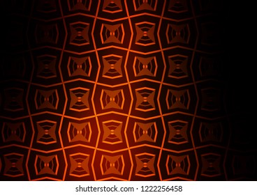 Dark Orange vector backdrop with long lines. Glitter abstract illustration with colored sticks. Pattern for websites, landing pages.