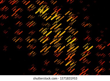 Dark Orange vector backdrop with long lines. Lines on blurred abstract background with gradient. Smart design for your business advert.