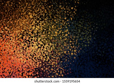 Dark Orange vector backdrop with memphis shapes. Modern abstract illustration with colorful random forms. Background for a cell phone.