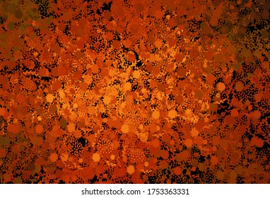 Fondo vectorial oscuro naranja con formas memphis. Ilustración abstracta moderna con formas aleatorias coloridas. Diseño sencillo para su sitio web.