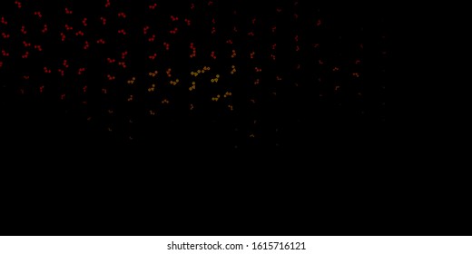Dark Orange vector backdrop with mystery symbols. Abstract illustration with gothic gradient shapes. Best design halloween events.