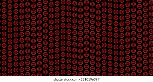 Dark Orange vector backdrop with mystery symbols. Colorful mystic symbols with a gradient in ancient style. Background for esoteric, mystic designs.