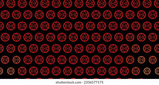 Dark Orange vector backdrop with mystery symbols. Abstract illustration with gothic gradient shapes. Design for magic, spiritual events.