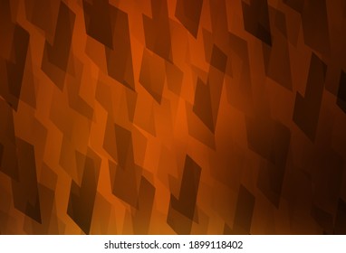 Dark Orange vector backdrop with rhombus. Abstract gradient illustration with rectangles. The template can be used as a background.