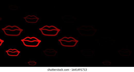 Dark Orange vector backdrop with woman's power symbols. Simple design in abstract style with women’s rights activism. Simple design for your web site.