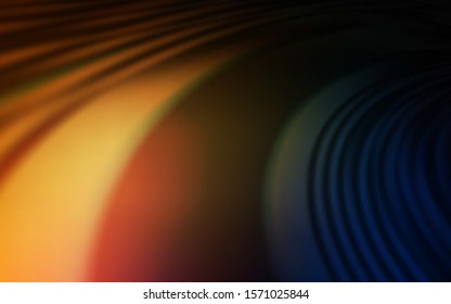 Dark Orange vector backdrop with wry lines. Colorful illustration in simple style with gradient. A new texture for your  ad, booklets, leaflets.