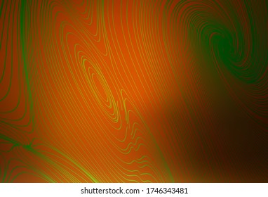 Dark Orange vector backdrop with wry lines. Smart illustration in abstract style with gradient lines.  Business design for posters, banners.