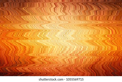 Dark Orange vector background with abstract lines. Glitter abstract illustration with wry lines. A completely new template for your business design.