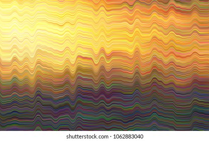 Dark Orange vector background with abstract lines. Creative geometric illustration in marble style with gradient. Textured wave pattern for backgrounds.
