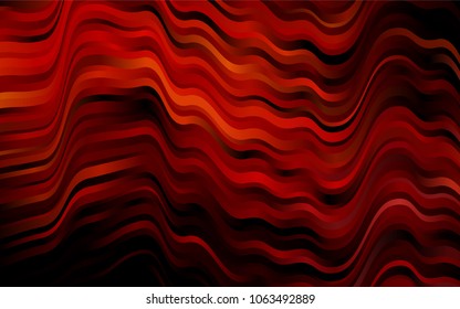 Dark Orange vector background with abstract lines. Colorful illustration in abstract marble style with gradient. A completely new template for your business design.
