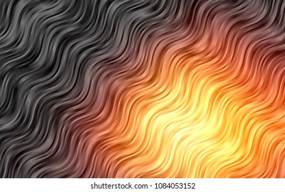 Dark Orange vector background with abstract lines. A completely new color illustration in marble style. A completely new template for your business design.