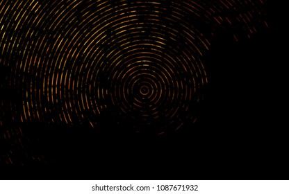 Dark Orange vector background with abstract lines. Shining illustration, which consist of blurred lines, circles. A new texture for your  ad, booklets, leaflets.