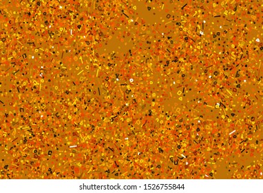 Dark Orange vector background with abstract shapes. Colorful chaotic forms with gradient in modern style. Simple design for your web site.