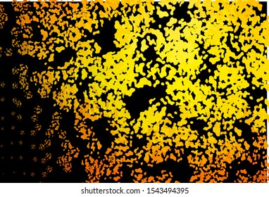 Dark Orange vector background with abstract forms. Modern abstract illustration with colorful random forms. Modern design for your business card.