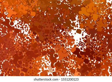Dark Orange vector background with abstract shapes. Modern abstract illustration with colorful random forms. Elegant design for wallpapers.