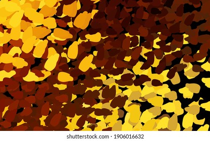 Dark Orange vector background with abstract shapes. Illustration with colorful gradient shapes in abstract style. Simple design for your web site.