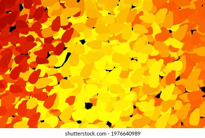 Dark Orange vector background with abstract shapes. Modern abstract illustration with colorful random forms. Simple design for your web site.