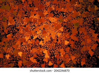 Fondo vectorial de color naranja oscuro con formas abstractas. Diseño decorativo en estilo abstracto con formas aleatorias. Mejor diseño inteligente para su negocio.