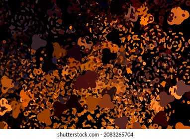 Dark Orange vector background with abstract shapes. Simple colorful illustration with abstract gradient shapes. Elegant design for wallpapers.