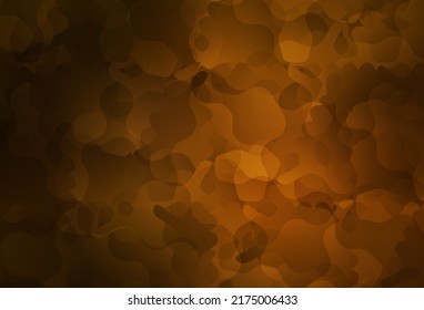 Dark Orange vector background with abstract shapes. Colorful chaotic forms with gradient in modern style. Background for a cell phone.