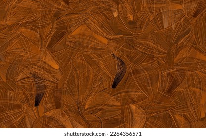 Dark Orange vector background with abstract shapes.