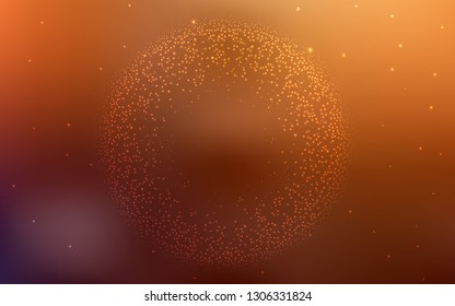 Dark Orange vector background with astronomical stars. Modern abstract illustration with Big Dipper stars. Smart design for your business advert.
