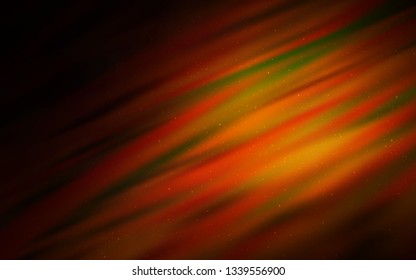 Dark Orange vector background with astronomical stars. Blurred decorative design in simple style with galaxy stars. Smart design for your business advert.