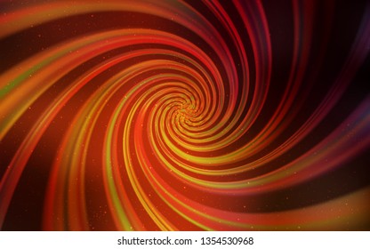 Dark Orange vector background with astronomical stars. Shining colored illustration with bright astronomical stars. Pattern for astronomy websites.
