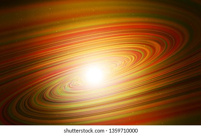 Dark Orange vector background with astronomical stars. Blurred decorative design in simple style with galaxy stars. Smart design for your business advert.