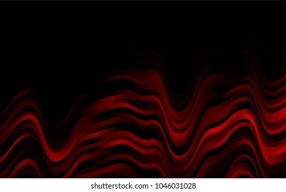 Dark Orange vector background with bent lines. Blurred geometric sample with gradient bubbles.  New composition for your brand book.