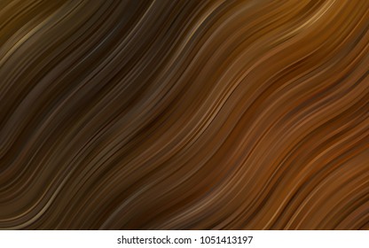 Dark Orange vector background with bent ribbons. A sample with blurred bubble shapes. A completely new memphis design for your business.