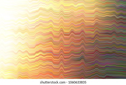 Dark Orange vector background with bent lines. Blurred geometric sample with gradient bubbles.  A completely new marble design for your business.