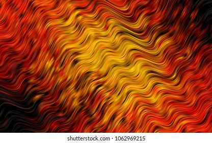 Dark Orange vector background with bent ribbons. Brand-new colored illustration in marble style with gradient. Marble style for your business design.