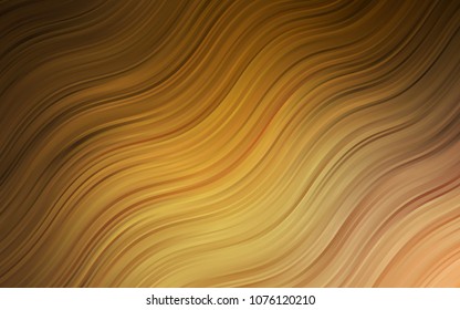 Dark Orange vector background with bent lines. Creative illustration in halftone marble style with gradient. A completely new memphis design for your business.