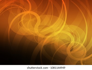 Dark Orange vector background with bent lines. Colorful illustration in abstract marble style with gradient. The elegant pattern for brand book.