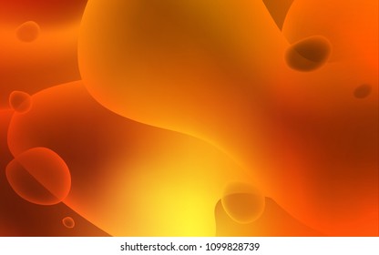 Dark Orange vector background with bent ribbons. A vague circumflex abstract illustration with gradient. Pattern for your business design.