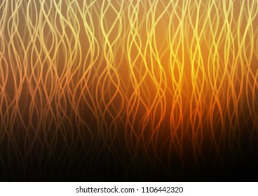 Dark Orange vector background with bent ribbons. An elegant bright illustration with gradient. Brand new design for your ads, poster, banner.