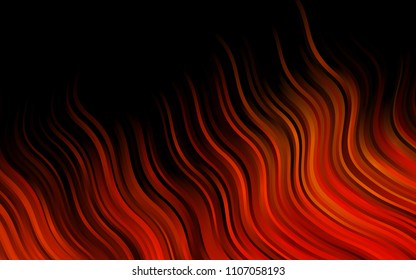 Dark Orange vector background with bent lines. Creative geometric illustration in marble style with gradient. The template for cell phone backgrounds.