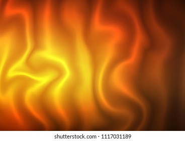 Dark Orange vector background with bent ribbons. Shining crooked illustration in marble style. Brand new design for your ads, poster, banner.