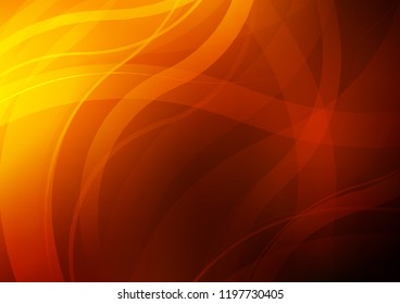 Dark Orange vector background with bent lines. Creative illustration in halftone marble style with gradient. Marble style for your business design.
