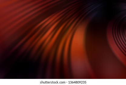 Dark Orange vector background with bent lines. Modern gradient abstract illustration with bandy lines. Pattern for your business design.