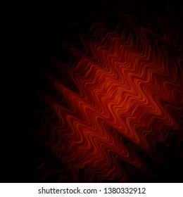 Dark Orange vector background with bent lines. Abstract illustration with bandy gradient lines. Pattern for websites, landing pages.
