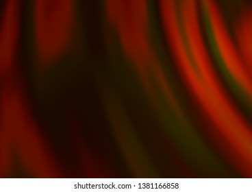 Dark Orange vector background with bent lines. Glitter abstract illustration with wry lines. A new texture for your  ad, booklets, leaflets.