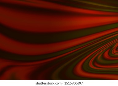 Dark Orange vector background with bent lines. Brand new colored illustration in marble style with gradient. Brand new design for your ads, poster, banner.